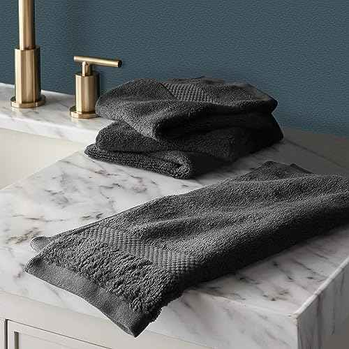 Delara 100% Organic Cotton Towels 650 GSM Plush Feather Touch Quick Dry Wash Cloth, Pack of 12 GOTS Certified, Oeko-Tex Green Certified, Organic Cotton Wash Cloth, 13"X13"