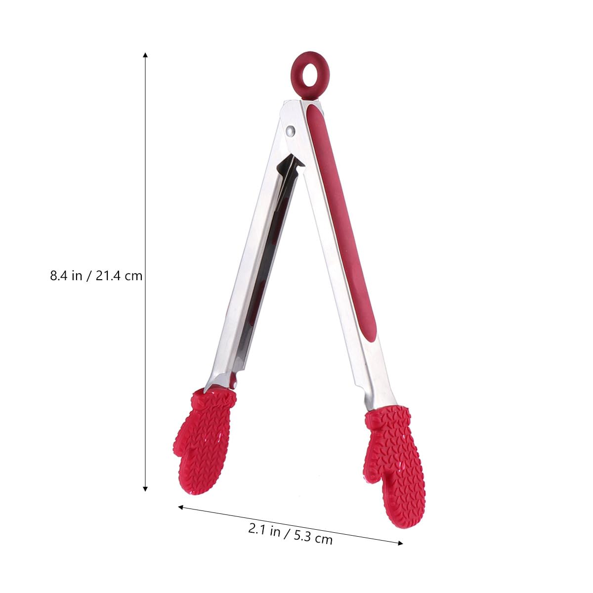 Hemoton Christmas Silicone Tongs,Kitchen Tongs for Cooking Non Stick Cooking Kitchen with Silicone Tips Stainless Steel Food Serving for Grill, Baking,Salad,BBQ,for Xmas Party