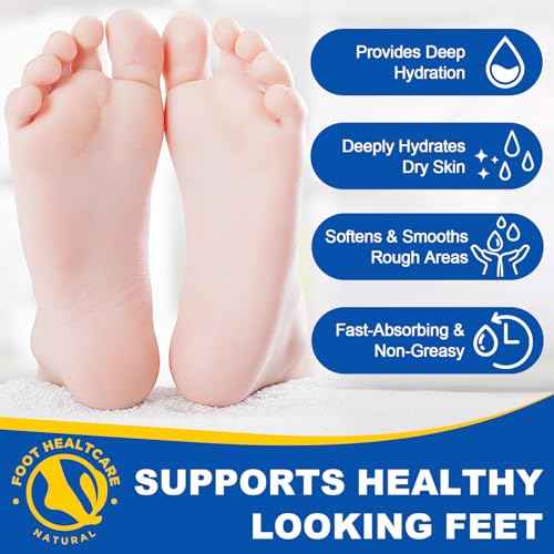 Urea Cream 60 Percent for Feet, 2% Salicylic Acid Urea Foot Cream for Cracked Heels and Dry Skin, Deep Moisturizing, Cracked Heel Repair Cream, Repairing Creams for Heels, Knees, Elbows & Hands (1)
