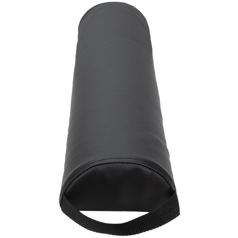 ForPro Premium Half-Round Bolster Pillow for Massage and Yoga, Oil and Stain-Resistant, 6”W x 3" H x 26”L, Black