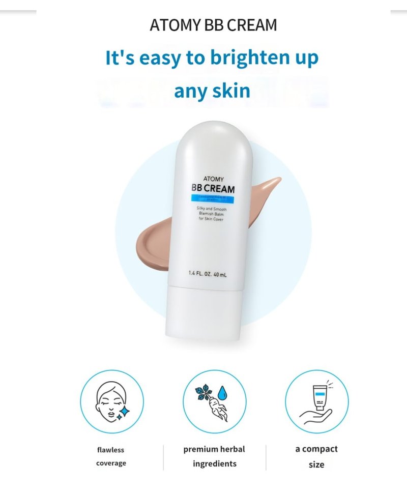 A.t.o.m.y BB Cream SPF 30 PA++ – Radiant Coverage with Hydrating & Anti-Aging Benefits | Lightweight Korean Beauty Balm (1.35 fl oz)