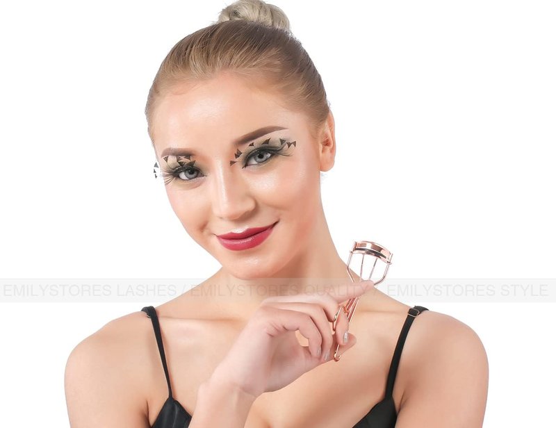 Eyelash Curler - Professional Makeup Tool with 2 Silicone Refill Pads | Pain-Free Metal Design, Golden Color