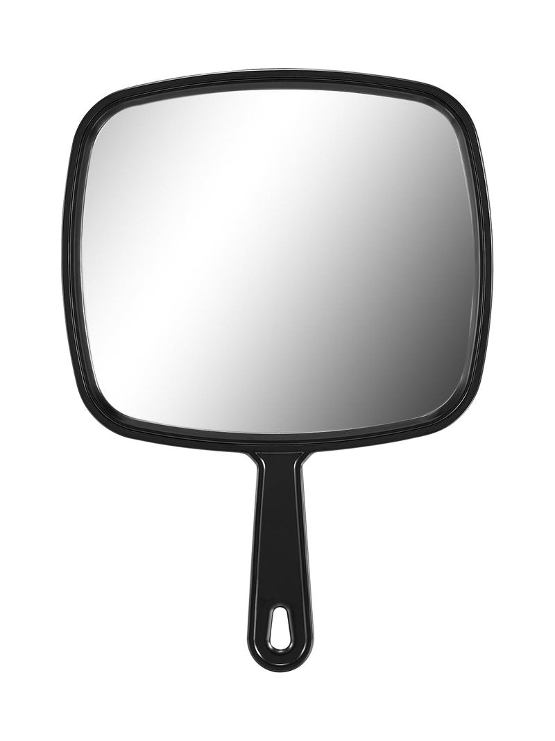 OMIRO 12.4" L x 9" W Hand Mirror, All Black Handheld Mirror with Handle