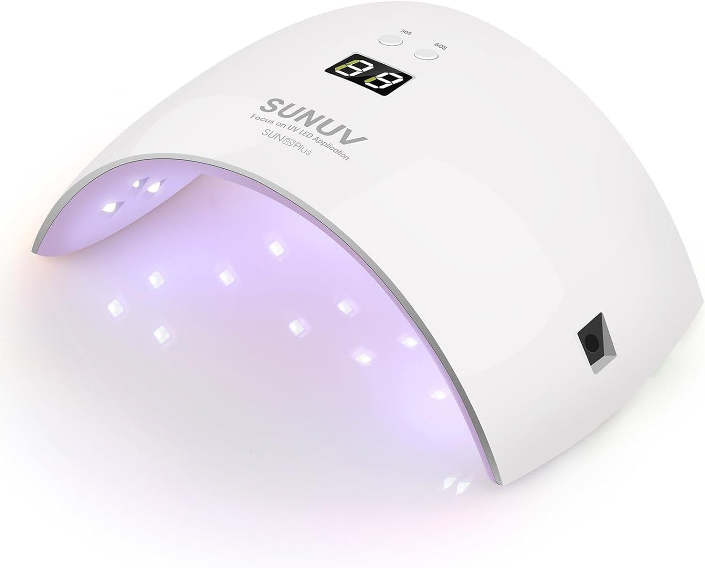 SUNUV UV Nail Lamp - Professional Gel Polish Dryer with Sensor, 2 Timers & Display | Pink SUN9X Plus