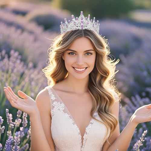 Tiaras and Crowns for Women Crystal Princess Tiaras Rhinestone Queen Crowns For Wedding Bridal Birthday Prom Pageant Party (Tiara 100)