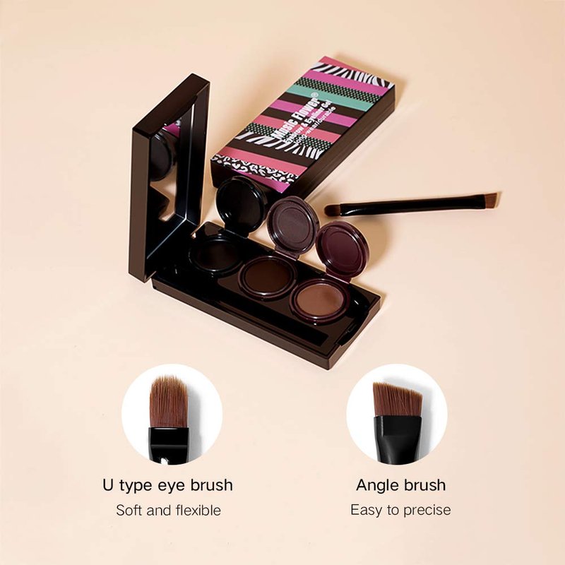 **3 in 1 Eyebrow Gel & Eyeliner - Waterproof, Smudge-Proof, Long Wear | Black & Brown with Brush**