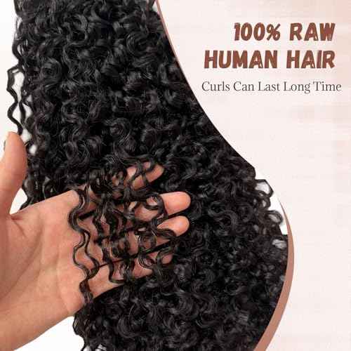 Burmese 3 Bundles Premium Raw 100% Human Hair Salon-Level Water Wave 12 14 16Inch High Rate 15A Unprocessed No Stray Short Hair Extensions Triple Lifespan Excellent Fullness From Top to End Black