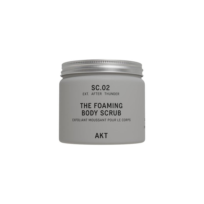AKT The Foaming Body Scrub 8.4 Fl Oz, Skin Exfoliator, Body Scrub with Rice & Sugar, Papaya & Nourishing Oils, Natural Exfoliating Sugar Scrub with Vitamin E, Dead Skin Remover for Body