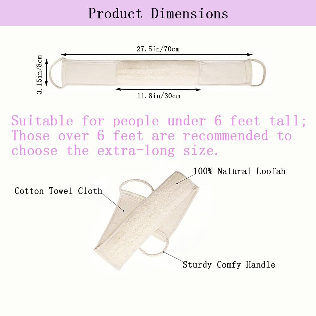 haikuluo Natural Loofah Back Scrubber,1 Pack