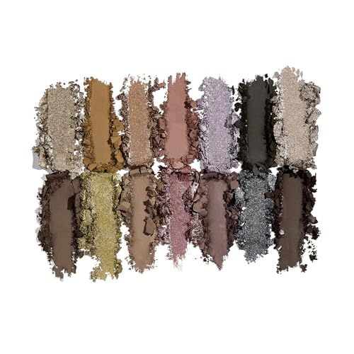 Sigma Beauty Cool Neutrals Eyeshadow Palette with Dual-Ended Brush, 14 Cool-Toned Eye Shadows - Includes Mirror, Waterproof Technology, Mixture of Finishes, 2-Year Warranty