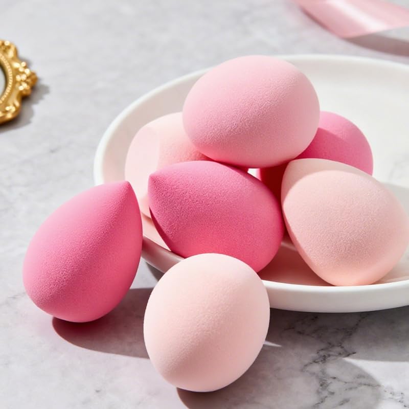 Latex-Free Makeup Sponge Set - 6 Soft Beauty Blenders for Flawless Foundation & Concealer