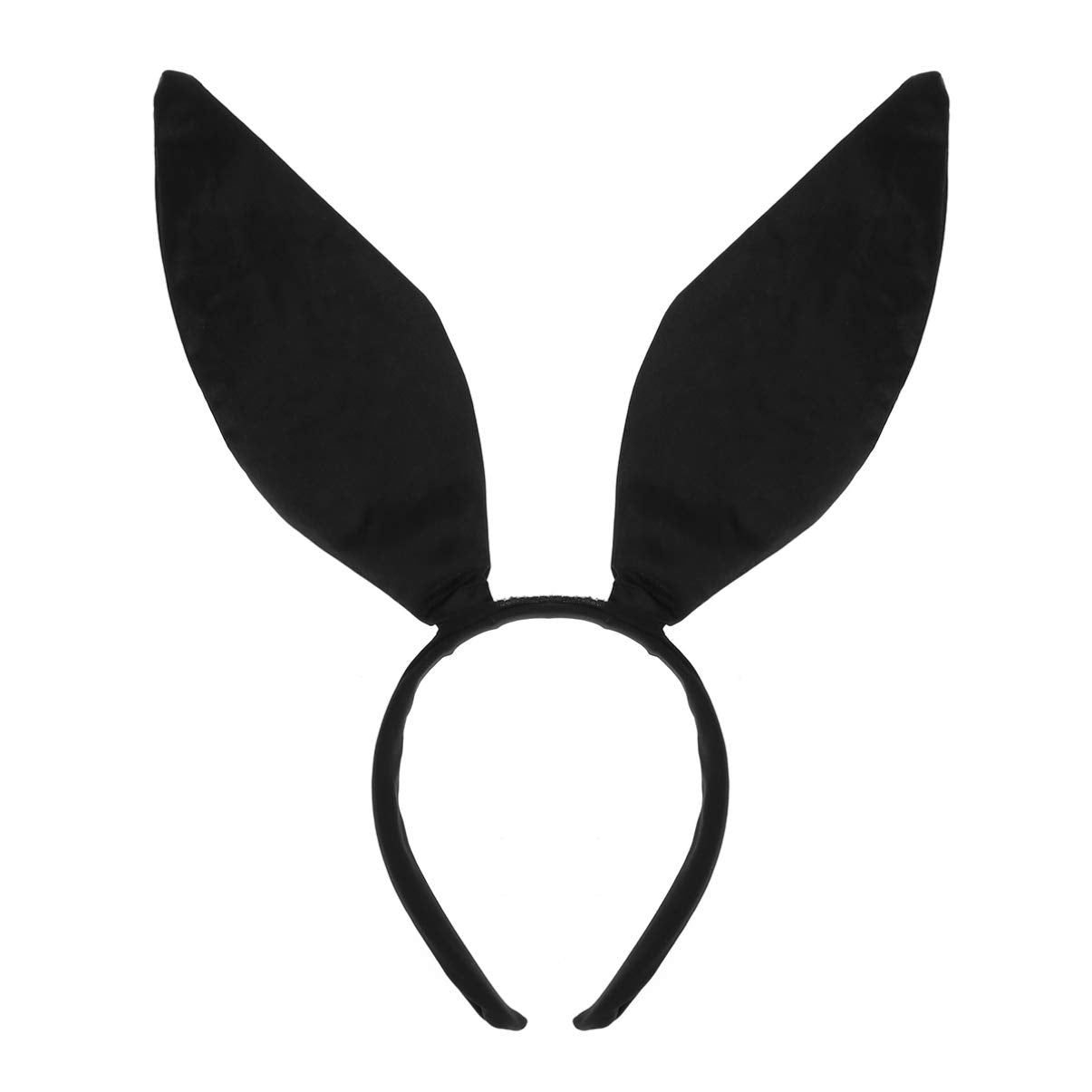 Uonlytech Ears Headband for Women, Black Rabbit Ear Hair Band Easter Rabbit Ear Hair Accessories for Girls Party Costume
