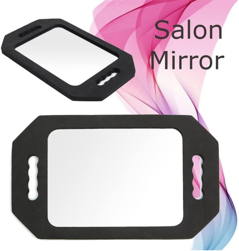 Large Handheld Mirror Set - Professional Barber Mirror with Comb | Salon Hair Stylist Accessories