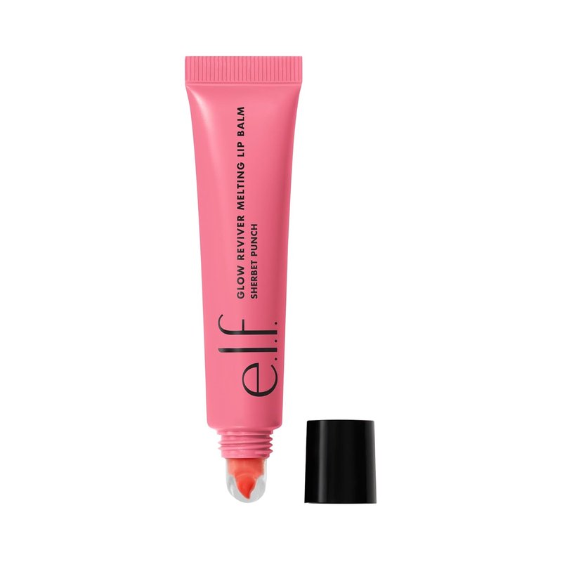 e.l.f. Glow Reviver Melting Lip Balm - Hydrating Tinted Balm for Glossy Finish & Soft Lips | Vegan, Sherbet Punch