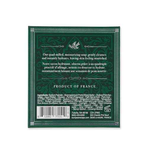 Pre de Provence Bergamot & Thyme Men's Fragrance Collection, Cube Soap, 200 G