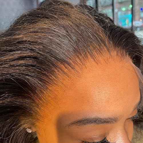 BEEOS Yaki Straight 13x4 SKINLIKE Real HD Lace Frontal, Pre-Plucked Hairline Bleached Knots 0.10mm Ultra-thin Invisible HD Lace Human Hair Closures 14 Inch