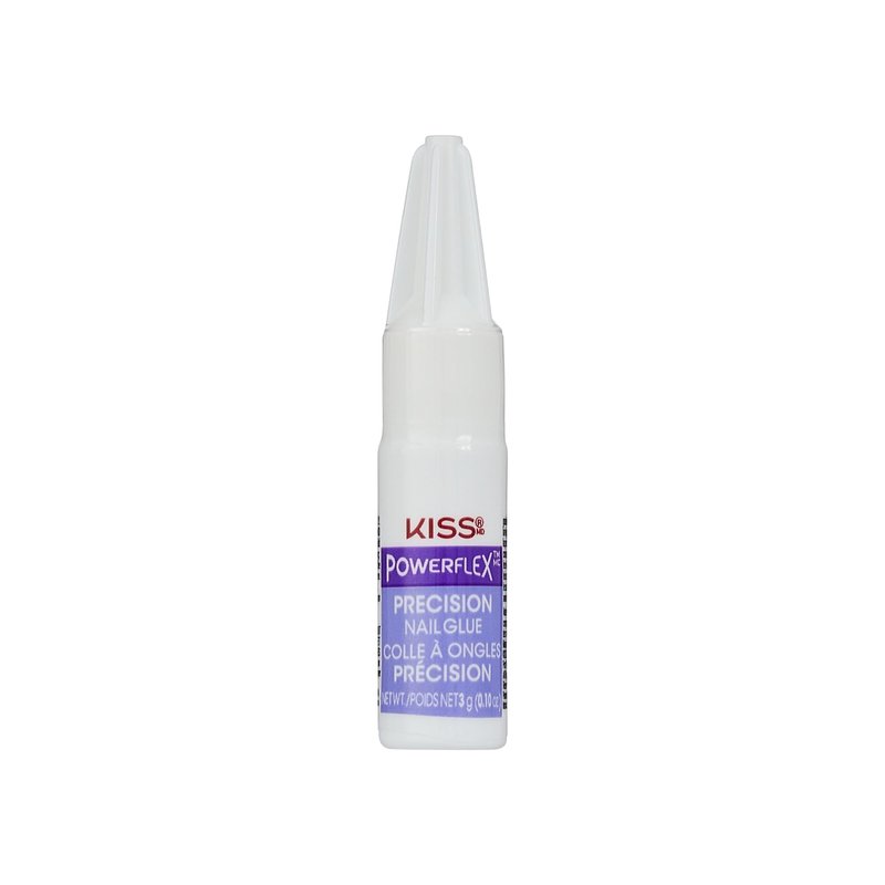 KISS Powerflex Precision Nail Glue, Instant Drying Nail Adhesive Bonds In Seconds, Ultra Hold Flex Formula, Point Tip Nozzle For Perfect Application of Artificial Nails & Natural Nail Repair, 0.10 Oz.