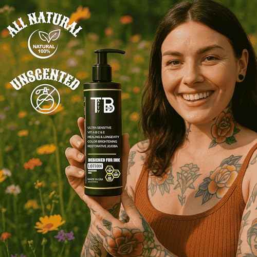 Tattoo Aftercare Lotion ? Hydrating Tattoo Moisturizer with Jojoba Oil, Manuka Honey & Vitamins A, B, C & E ? Soothes, Heals & Protects Ink ? Fast-Absorbing, Non-Greasy ? 6.8 fl oz