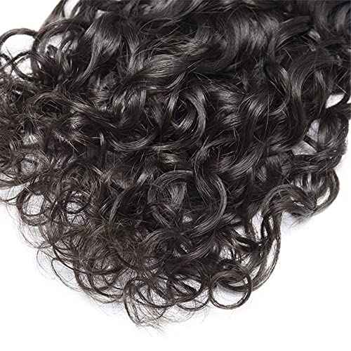 30 32 34 inch #1B Human Hair Bundles Water Wave Bundles Human Hair Wet and Wavy Bundle Double Weft Natural Black Color 300g