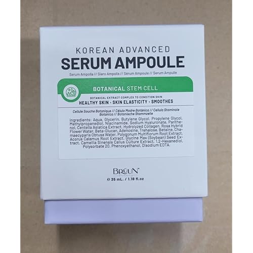 BR?UN SC - Control Stem Cell Ampoule - Micro Needling Korean Serum Booster for Face and Body to Use with and without Derma Pen Microneedling Skin Care Serum 1.18 fl.oz