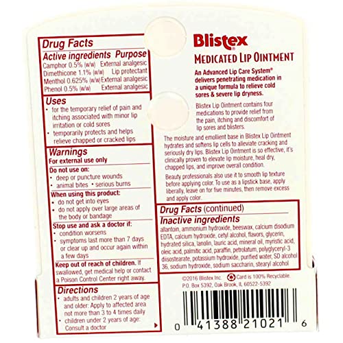 Blistex Medicated Lip Ointment 0.21 oz (Pack of 11)