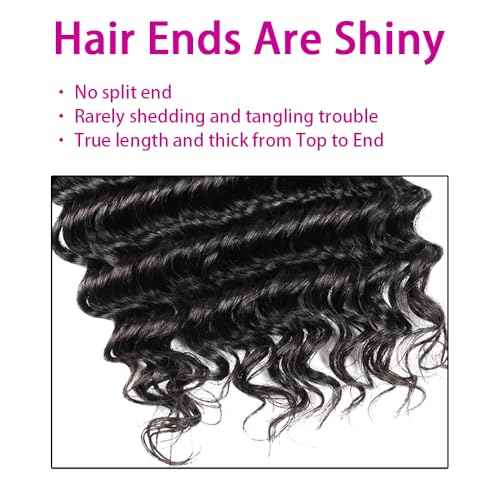 Human Braiding Hair 100g 2 Bundles 26 Inch Deep Wave Bulk Human Hair for Braiding No Weft Bundle 12A Brazilian Virgin Curly Human Hair Extensions for Boho Braids Wet and Wavy Human Hair Braiding Hair
