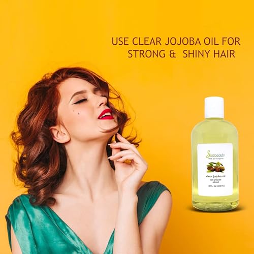 Soapeauty Clear Jojoba Oil | 100% Pure & Natural | Refined, Cold Pressed, Hexane Free | Moisturizing Oil for Skin, Face, Hair & Nails | 32 fl oz