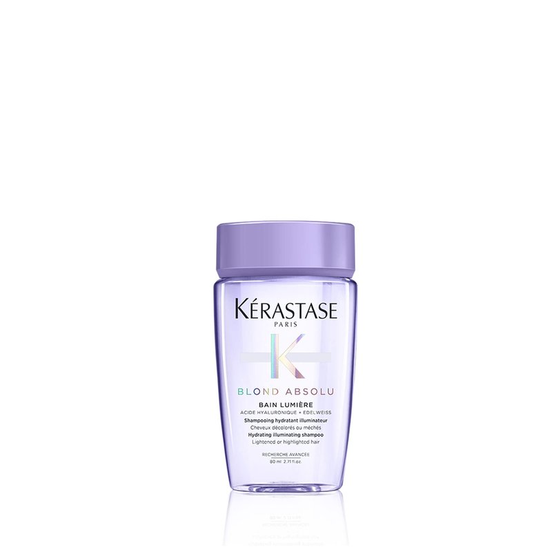 Kerastase Blond Absolu Lumière Illuminating Shampoo For Lightened & Highlighted Hair - Intensely Hydrates & Illuminates Shiny Hair, Removes Impurities & Pollution, 2.7 Fl Oz, Travel Size