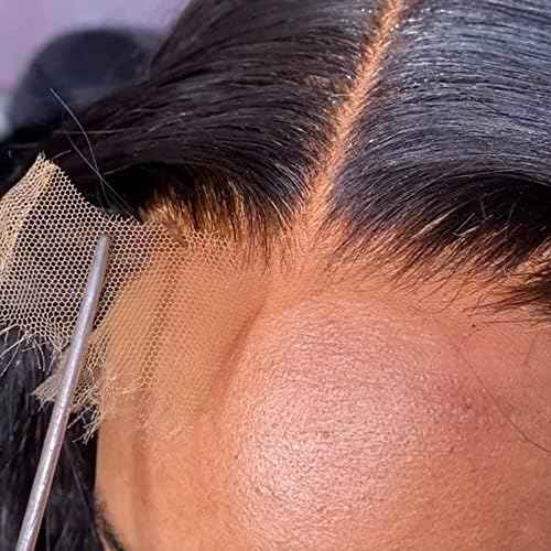 13x4 0.1mm SKINLIKE Ultra Thin Invisible HD Frontal Body Wave Transparent Lace Frontal Closure Melt Into Skin Easily Pre Plucked With Baby Hair 12A Grade Brazilian Human Hair 14 Inch