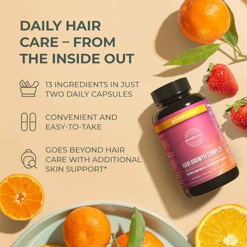 Primal Harvest Hair Growth Vitamins, 2 Pack - 120 Pills, Natural Hair Regrowth, Thickening, and Supplement for Men & Women with Biotin & Zinc