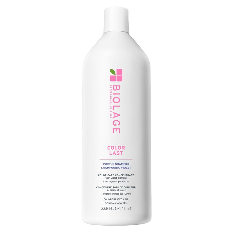 Biolage Color Last Purple Shampoo | Neutralizes Brass & Unwanted Yellow Tones | With Fig & Orchid | Paraben-Free | For Color Treated Hair | Vegan | Cruelty Free | Professional Shampoo | 33.8 Fl. Oz