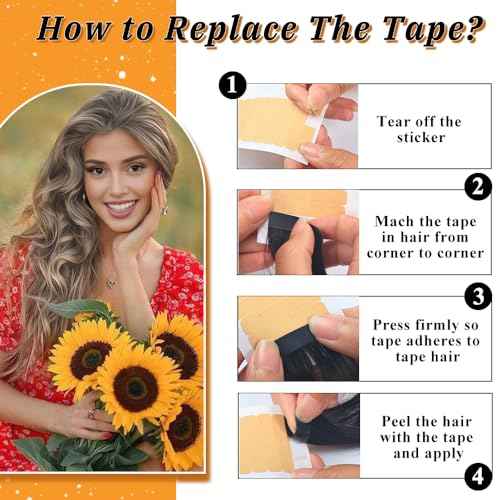 YDDM Tape in Hair Extensions, 20pcs 20 Inch Balayage Gold Brown Mixed Dark Blonde Straight 100% Remy Human Hair Seamless Invisible Tape in Hair Extensions Human Hair(10/10/22#, 20 Inch)