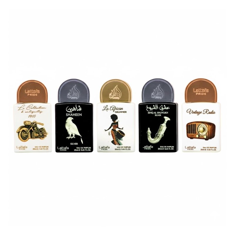 Lattafa Pride Gift Sets – Long Lasting Arabian Perfumes for Women Collection No.5 (5 x 20ml) – Eau de Parfum Spray – Elegant Ladies Perfume with Luxurious Scents – Premium Gift Box for Every Occasion