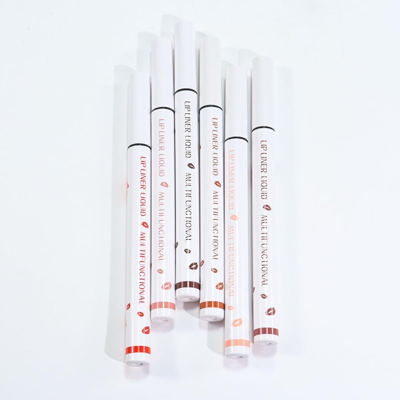 Longwear Liquid Lip Liner Stain - Waterproof Dark Red Brown Matte | 24-Hour Semi-Permanent Formula