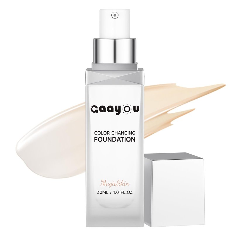Color Changing Foundation Instantly Adapts to Your Skin Buildable Light-to-Full Coverage, Hydrating Liquid Concealer for Lightweight, Long-Lasting, Natural Dewy Finish Face Makeup