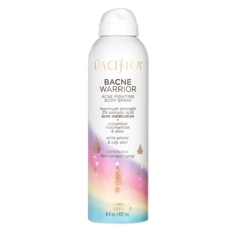 Pacifica Bacne Warrior Spray - Salicylic Acid Acne Treatment with Niacinamide & Aloe | 6 Fl Oz