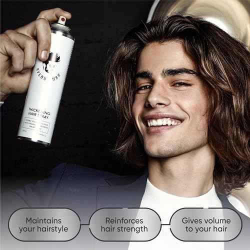 Avenue Man Hair Thickening Spray for Men - Professional Volumizing & Strong Hold Texturizing Spray for Men - Humidity Resistant & Easy Rinse Formula - Long-Lasting Mens Hairspray Extra Hold - 8.5 oz