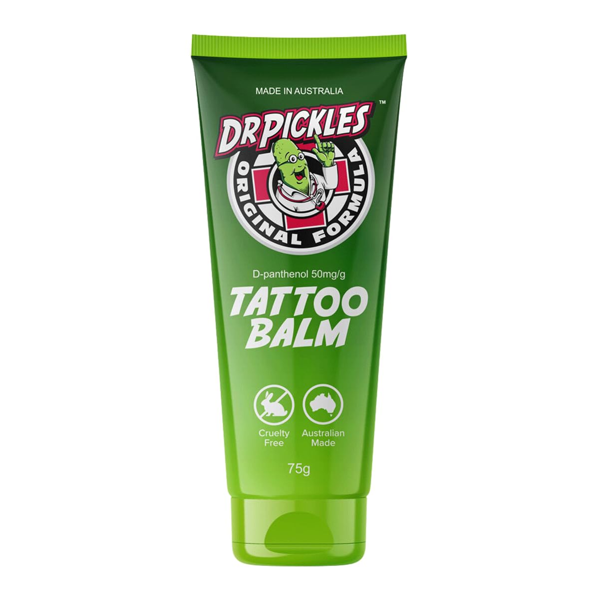 Dr Pickles Tattoo Balm 2.65 oz / 75g – Original Formula Tattoo Aftercare Ointment – Heals, Protects & Revives Ink – Pawpaw Balm with D-Panthenol – Natural Moisturizer for New & Existing Tattoos