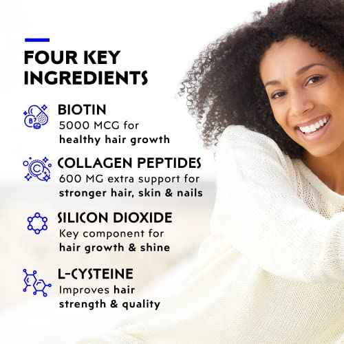 Elon R3 Extra Strength for Hair Growth - Supplements for Women to Grow Thicker, Fuller Hair, Advanced Formula with 5000 mcg Biotin Per Serving and Collagen, 60 Count (Pack of 2)