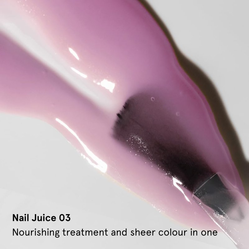 Gitti Nail Juice No. 03 - Plant-Based Nail Treatment & Color Polish | Non-Toxic, Vegan Grape Rosé Tint (0.5 fl oz)