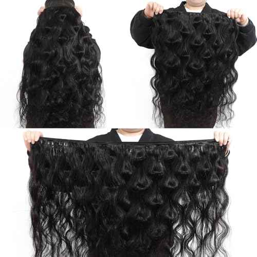 15A Raw Human Hair Bundles Body Wave Human Hair,Triple Lifespan Indian Virgin Hair,No Tangle Shedding,Multiple Washes Keep Texture Silky Soft (1 Bundle Natural Color, 26 Inch)