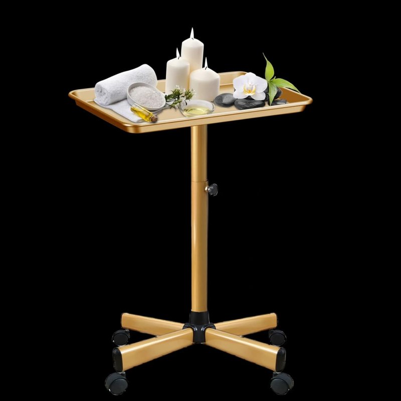 Retain Time Premium Aluminum Salon Tray - Sturdy, Adjustable & Corrosion-Resistant | Gold Color