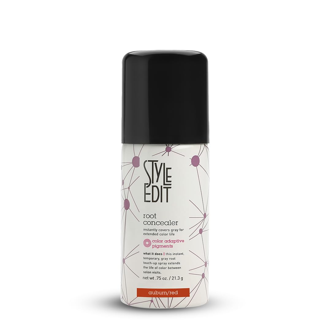 Style Edit Root Touch Up Spray - Temporary Gray Hair Concealer | Salon-Quality, Transfer-Resistant | Auburn, 0.75 oz