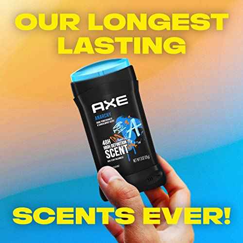 AXE Aluminum Free Deodorant Stick For Men Odor Protection For Long Lasting Freshness, Anarchy Dark Pomegranate & Sandalwood Men's Deodorant, Formulated Without Aluminum 3oz 12 count