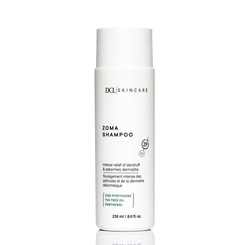 DCL Skincare Zoma Dandruff Control Shampoo with Zinc Pyrithione for Dry, Flake-Prone Scalp, 8 fl oz