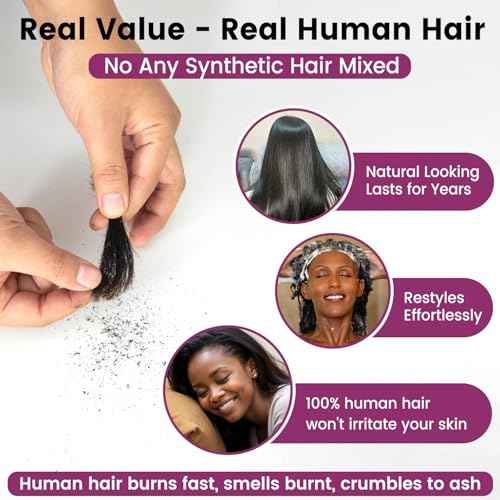5x5 Real HD Lace Closure, 0.11mm Skinlike Invisible Swiss HD Lace Pre Plucked with Baby Hair Straight Human Hair Closure Undetectable Melted Lace Closure Natural Hairline Free Part 16Inch