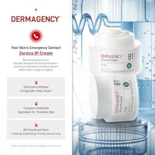 Zeroca 81 Korean Calming Cream for Acne-Prone & Sensitive Skin ? Lightweight and gentle daily soothing moisturizer, Controls Sebum, Deeply Hydrates & Smooths Texture (2.02 fl.oz. 60 ml)
