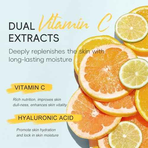 Sakura Face Mask Skin Care - Korean Face Mask Set Clean Pore, Hydrating, Facial Mask Sheet Masks Kit - Clay Mud Mask & Sleeping Mask, Hydrating Face Masks Day & Night Care (15Pack, Vitamin C 01)