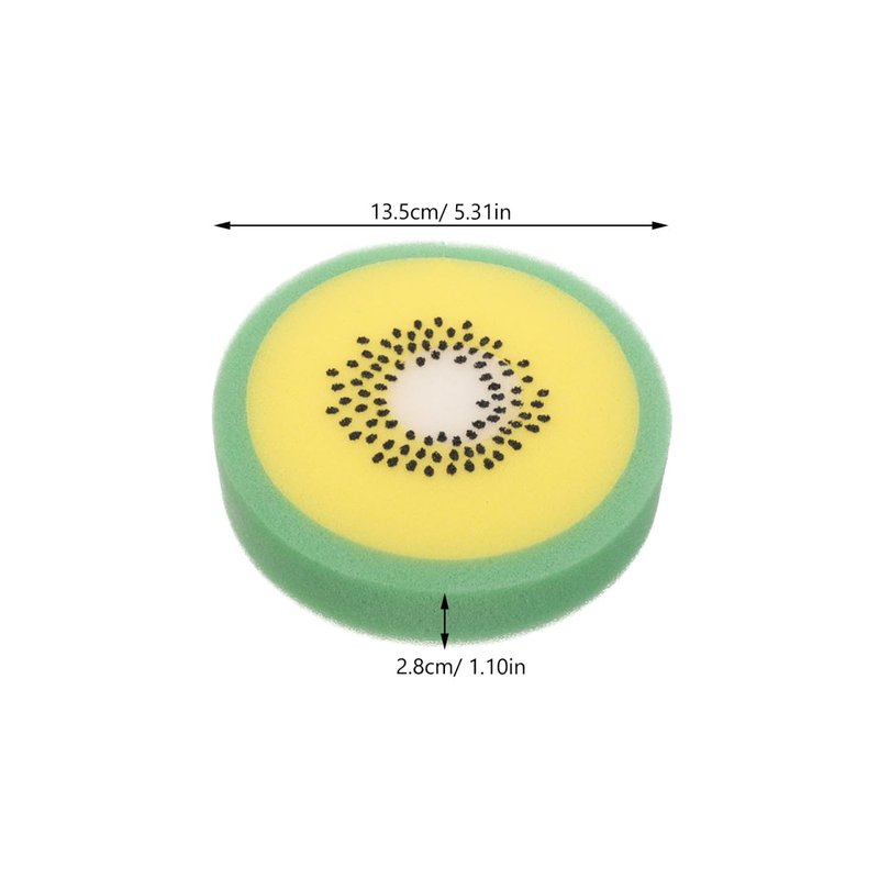 Healvian 4 Pack Fruit-Shaped Bath Sponges 5.31 Inch Exfoliating Shower Body Wash Scrubber for All Skin Types
