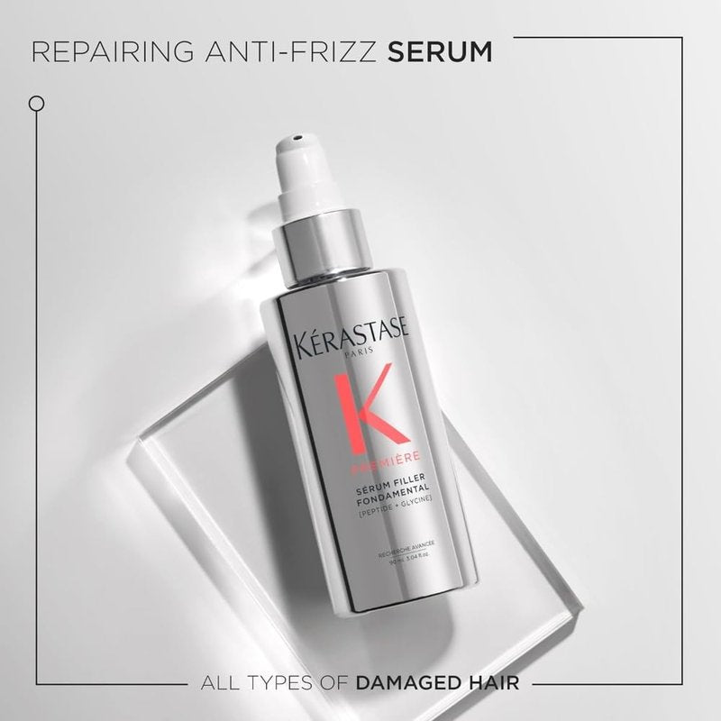 Kerastase Premiere Anti-Frizz Hair Repair Serum For Breakage & All Damaged Hair Types - Intense Bond Repair & Strengthening, Smooths with Frizz Control